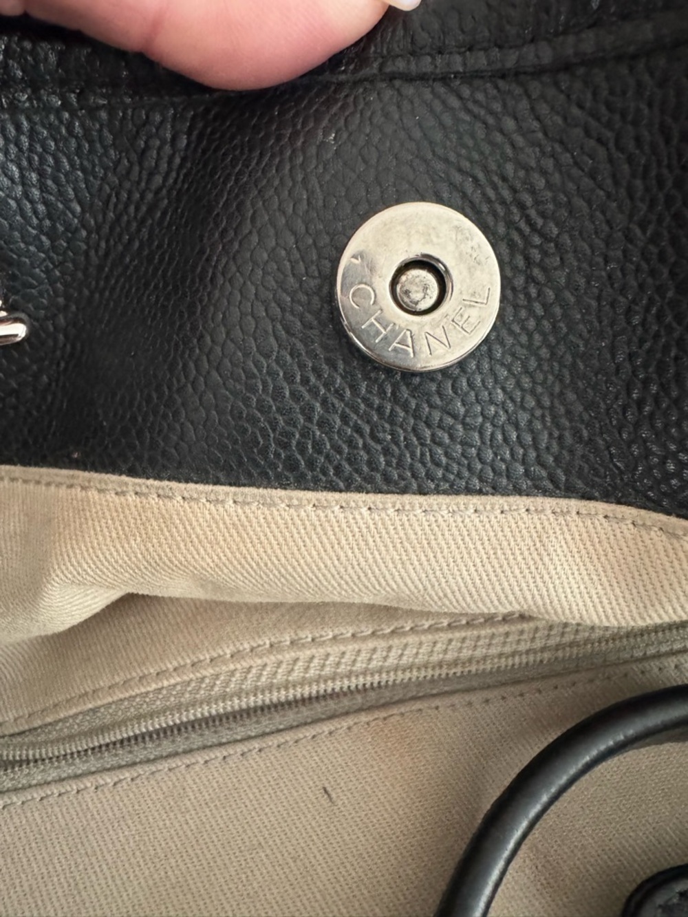 CHANEL Black Quilted Leather Chain-Strap Tote - Picture 8 of 11